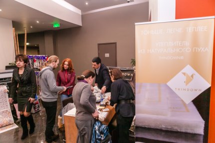 Выставка Textile Salon. Экспозиция тканей и фурнитуры для производства одежды.