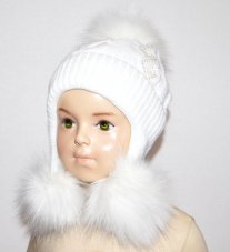 Детские вязаные шапки от производителя