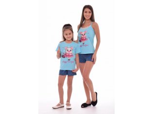 Пижама женская 1-107а (голубой) от компании Новое Кимоно, г. Иваново