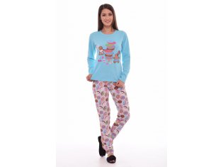 Пижама женская 1-127а (бирюза) от компании Новое Кимоно, г. Иваново