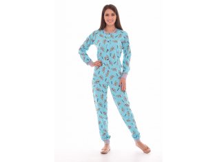 Пижама женская 1-130в комбинезон (голубой) от компании Новое Кимоно, г. Иваново
