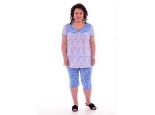 Пижама женская 1-137а (голубой) от компании Новое Кимоно, г. Иваново