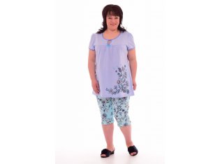 Пижама женская 1-143а (голубой) от компании Новое Кимоно, г. Иваново