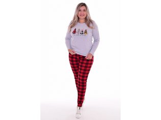 Пижама женская 1-217 (светло-серый) Елки от компании Новое Кимоно, г. Иваново