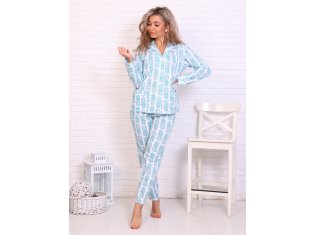 Пижама женская 1-222в (бирюза) от компании Новое Кимоно, г. Иваново
