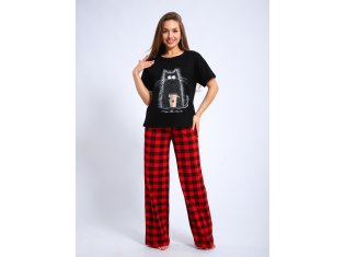 Пижама женская 1-245а (красный) от компании Новое Кимоно, г. Иваново