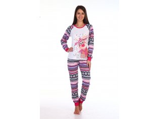 Пижама женская 1-77б (малина+розовый) от компании Новое Кимоно, г. Иваново