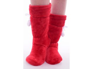 Носки домашние 10-01с (красный) от компании Новое Кимоно, г. Иваново