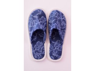 Тапочки женские 10-04ж (джинс цветы) от компании Новое Кимоно, г. Иваново