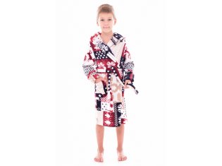 Халат подростковый 11-022в (бордовый) от компании Новое Кимоно, г. Иваново