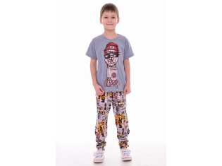 Пижама подростковая 11-049 (серый), Лама от компании Новое Кимоно, г. Иваново