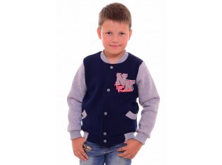 Толстовка подростковая 11-04б Бомбер (синий) от компании Новое Кимоно, г. Иваново