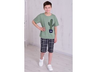 Пижама подростковая 11-066 (оливковый) от компании Новое Кимоно, г. Иваново