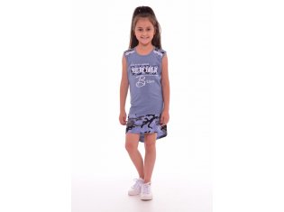 Туника подростковая 12-039 (индиго-меланж) от компании Новое Кимоно, г. Иваново