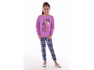 Пижама подростковая 12-073в (лиловый), Единорог от компании Новое Кимоно, г. Иваново