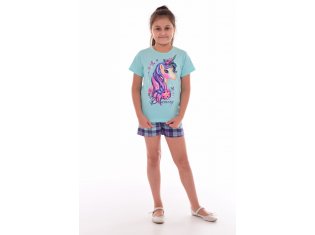 Пижама подростковая 12-082 (ментол), Единорог от компании Новое Кимоно, г. Иваново