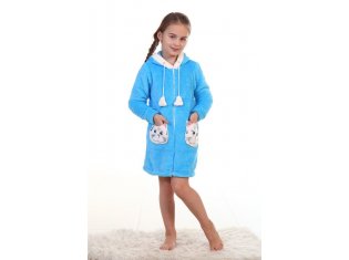 Халат подростковый 12-09б (голубой) от компании Новое Кимоно, г. Иваново