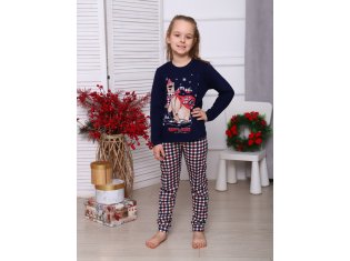 Пижама подростковая 12-110 (темно-синий) Лыжник от компании Новое Кимоно, г. Иваново