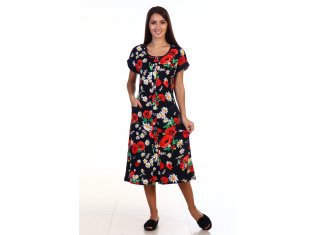 Халат женский 3-113а (мак) от компании Новое Кимоно, г. Иваново