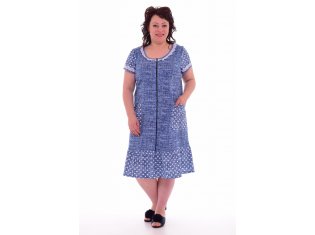 Халат женский 3-158в (голубой+горох) от компании Новое Кимоно, г. Иваново