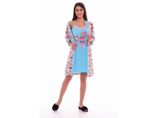 Комплект женский 3-188а (бирюза) от компании Новое Кимоно, г. Иваново