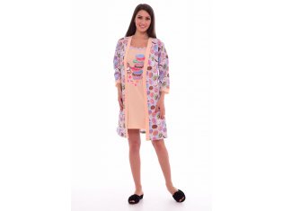 Комплект женский 3-188б (персик) от компании Новое Кимоно, г. Иваново