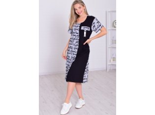 Халат женский 3-212а (серый+черный) от компании Новое Кимоно, г. Иваново