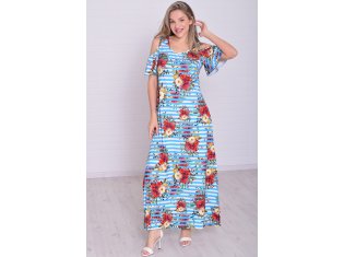 Платье женское 4-114б (бирюза) от компании Новое Кимоно, г. Иваново