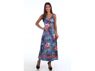 Сарафан женский 4-23в Тропиканка (джинс-2) от компании Новое Кимоно, г. Иваново