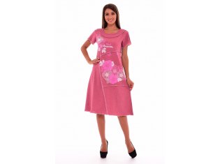 Платье женское 4-38 (розовый-меланж) от компании Новое Кимоно, г. Иваново