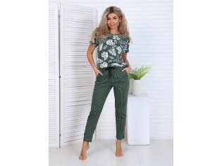 Пижама женская 5-325а (хаки) Монстера от компании Новое Кимоно, г. Иваново
