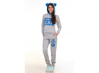 Костюм женский 5-54в (серый с бирюзой) от компании Новое Кимоно, г. Иваново