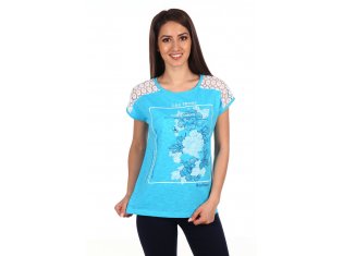 Блуза женская 6-113б (бирюза) от компании Новое Кимоно, г. Иваново