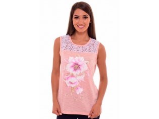 Блуза женская 6-114з (персик 2) от компании Новое Кимоно, г. Иваново