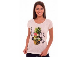 Блуза женская 6-121 (молоко) Ананас от компании Новое Кимоно, г. Иваново