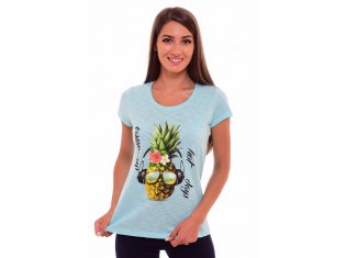 Блуза женская 6-121в (мята) Ананас от компании Новое Кимоно, г. Иваново