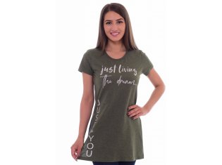 Туника женская 6-140б (хаки-меланж) от компании Новое Кимоно, г. Иваново