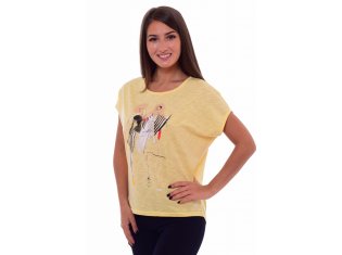 Футболка женская 6-143 (жёлтый) от компании Новое Кимоно, г. Иваново