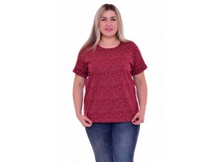 Футболка женская 6-169г2 (бордо+белый) от компании Новое Кимоно, г. Иваново