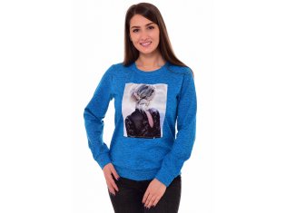 Толстовка женская 6-178 (бирюза) от компании Новое Кимоно, г. Иваново