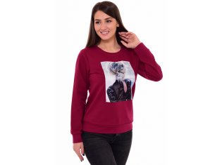 Толстовка женская 6-178в (бордо) от компании Новое Кимоно, г. Иваново