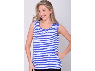 Майка женская 6-217ц (василек полоска) от компании Новое Кимоно, г. Иваново