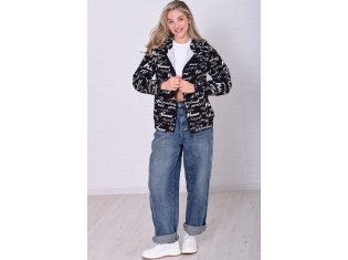 Толстовка женская 6-223 (черно-белый) от компании Новое Кимоно, г. Иваново