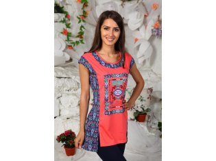 Туника женская 6-56а (коралл) от компании Новое Кимоно, г. Иваново