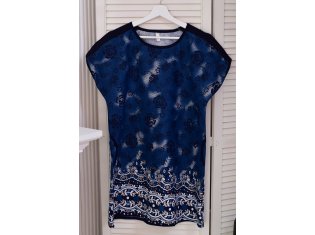 Туника женская 6-88р (синие розы) от компании Новое Кимоно, г. Иваново