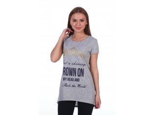 Туника женская 6-89в (серый меланж) от компании Новое Кимоно, г. Иваново