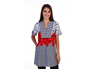 Туника женская 6-99 (красный) от компании Новое Кимоно, г. Иваново