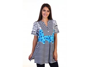 Туника женская 6-99в (бирюза) от компании Новое Кимоно, г. Иваново