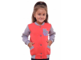Толстовка детская 7-109 Бомбер (коралл) от компании Новое Кимоно, г. Иваново