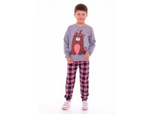 Пижама детская 7-119а (красный+серый) от компании Новое Кимоно, г. Иваново